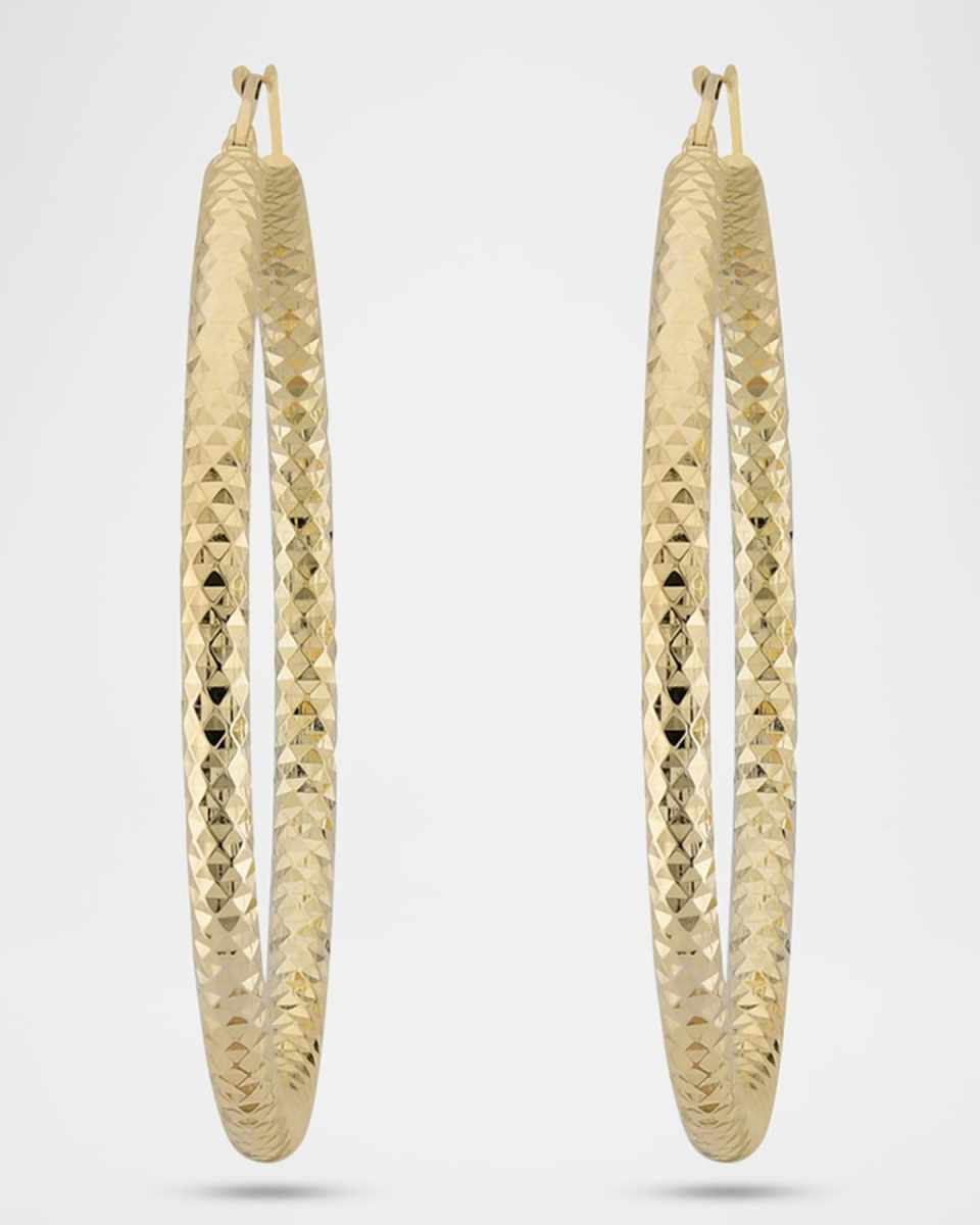 Bold Sparkle Large Hoop Earrings